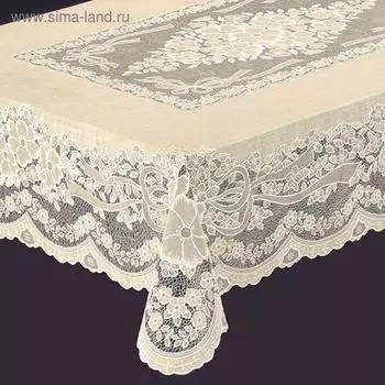 Скатерть «Ажурная» Presea, 120 х 150 см, цвет сепия