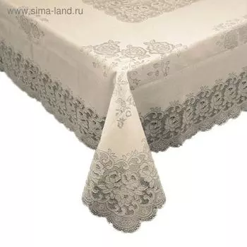 Скатерть «Ажурная» Victoria, 140 х 200 см, цвет бежевый