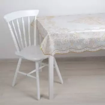 Скатерть «Ажурные цветы», 115×150 см, цвет золотой