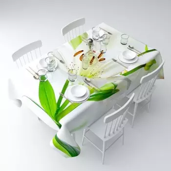 Скатерть «Белая лилия», размер 140x120 см