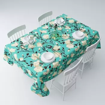 Скатерть «Белая магнолия», размер 145x220 см