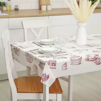 Скатерть на стол «Сладости», рулон 3 шт, без основы, одноразовая, двухсторонняя, 110180 см