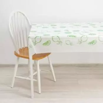 Скатерть без основы одноразовая «Лимоны», 110150 см, белая