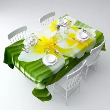 Скатерть «Цветы плюмерии», размер 145x220 см