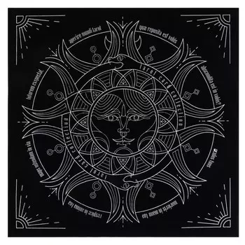 Скатерть для гадания бархатная «Солнце и луна», 50х50 см, 16+