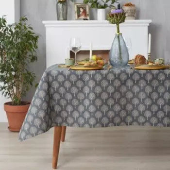 Скатерть Доляна 145х200см, Осенний лес, 100%пэ, рогожка 200 гр/м