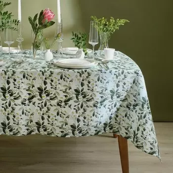 Скатерть «Доляна» Apple flowers, 146110 см, 100% хлопок, рогожка 164 г/м