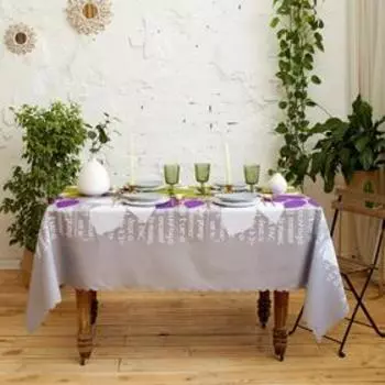 Скатерть Доляна «Листья» 140180 см, 100% п/э