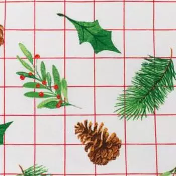 Скатерть новогодняя Доляна New Year 146х250см, 100%хл, рогожка 164 г/м2