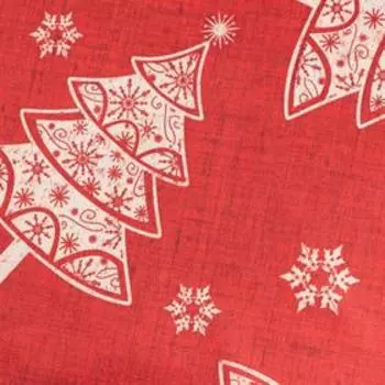 Скатерть новогодняя Доляна «Ёлочки» 110*145 +/- 2 см, 100% п/э