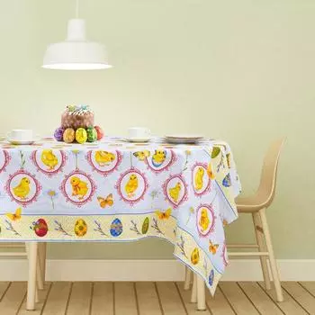 Скатерть «Доляна. Пасха», 145144 см, 100% хлопок, рогожка, 164 г/м