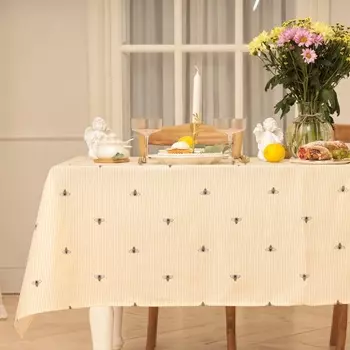 Скатерть Доляна "Пчёлки" 146х250см, рогожка 164 г/м2, 100% хл