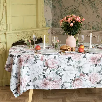 Скатерть «Доляна. Пионы», 145215 +/- 3 см, 100% п/э