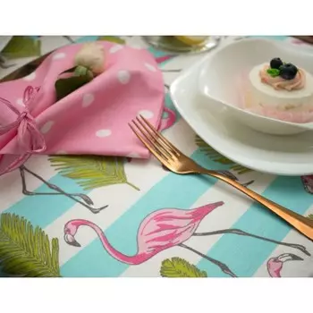 Скатерть Flamingo, размер 140х150 см, цвет розовый
