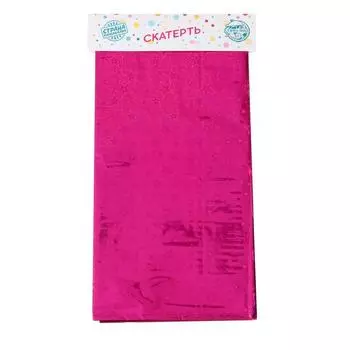 Скатерть «Голография» звёзды, 137 183 см, цвет розовый