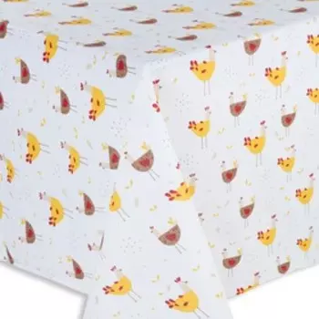 Скатерть Hens, размер 140х150 см, цвет желтый