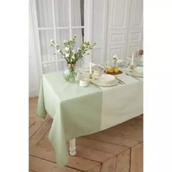Скатерть «Этель», 240165 см, мятная, 100% хлопок, 163 г/м