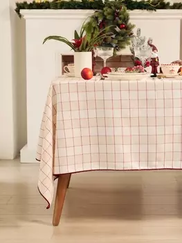 Скатерть «Этель Bright cage», 149220 см, 100% хлопок, рогожка 186 г/м