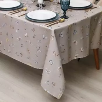 Скатерть Этель "Butterflies" 146х220 см, 100% хлопок, рогожка 186 г/м2