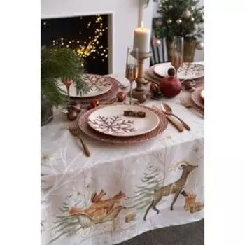 Скатерть новогодняя Этель "Christmas forest" Скатерть новогодняя 150*110 +/-3см с ГМВО, 100%хл, 190г/м2