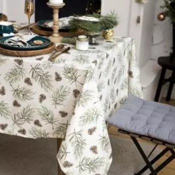 Скатерть новогодняя "Этель" Christmas tree 147х180+/- 3см, 100% хл, саржа 190 г/м2