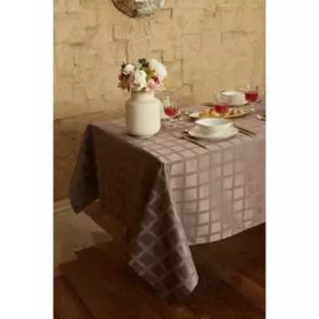 Скатерть "Этель" Geometry 150*250 +/-3см, цв.кофейный, пл. 192 г/м2, хл с ВГМО