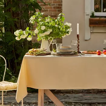 Скатерть «Этель» Home, 146300 см, цвет молочный, 100% хлопок, саржа 250 г/м