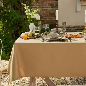Скатерть «Этель» Kitchen, 146300 см, бежевая, 100% хлопок, саржа 250 г/м