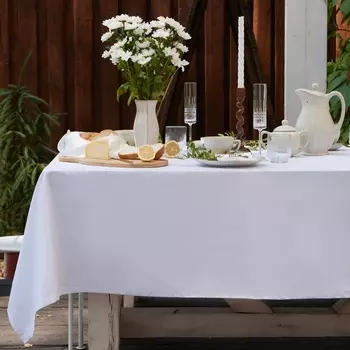 Скатерть «Этель» Kitchen, 150180 см, белая, 100% хлопок, саржа 190 г/м