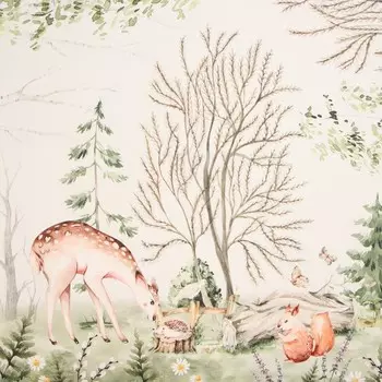 Скатерть Этель «Лесная сказка», d=148 см, 100% хлопок, саржа 190 г/м