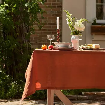 Скатерть «Этель» Linen collection brown, 145180 см, 100% лён, 210 г/м
