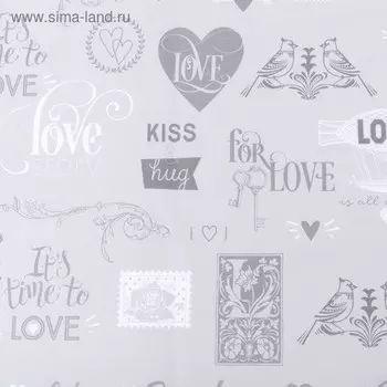 Скатерть «Этель» Love, 220147 см, 100% хлопок, саржа 190 г/м