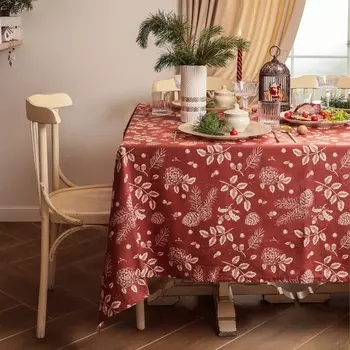 Скатерть "Этель New Year's plants" 149250 см, 100% хл, рогожка 186 г/м