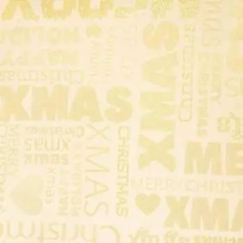 Скатерть Этель «Новый год: Merry xmas» цвет золотой, 142*110 +/-3 см, 115 ±10 гр, 100% п/э