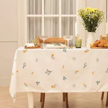 Скатерть «Этель. Полевые цветочки», 146110+/-2 см, рогожка 176 г/м, 100% хлопок