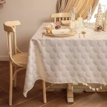 Скатерть "Этель" с тиснением 140*220 ±5 см, 100% п/э, 120гр/м2