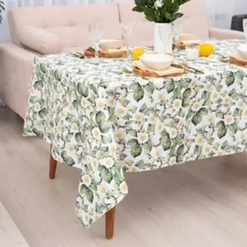 Скатерть Этель Сamellia 145х220 см, 100% хлопок, саржа 190 г/м2