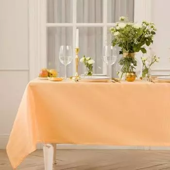 Скатерть «Этель» Shine, 150300 +/-3 см, бежевая, пл. 192 г/м, хлопок с ВГМО