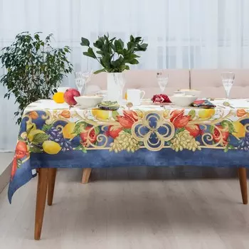 Скатерть Этель Southern fruits, 149182 +/-2 см с ГМВО, 100% хлопок, саржа 190 г/м