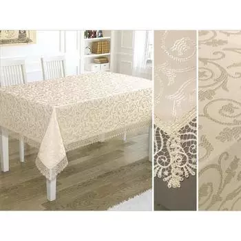 Скатерть KDK 160х400 см, цвет бежевый