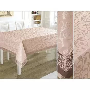 Скатерть KDK 160х400 см, цвет пудровый