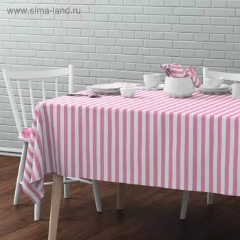 Скатерть «Кембридж», размер 145 х 170 см, цвет розовый