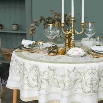 Скатерть круглая Этель «Классика», d=150 см, 100 % хлопок