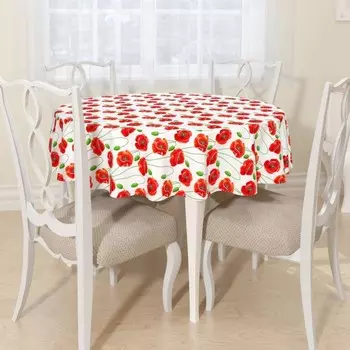 Скатерть круглая «Маки», размер D145 см