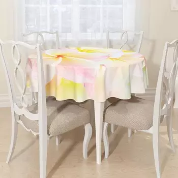 Скатерть круглая «Нежная плюмерия», размер D145 см