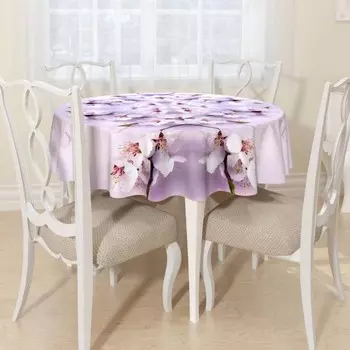 Скатерть круглая «Нежность вишни», размер D145 см