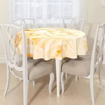 Скатерть круглая, размер шелковистая «Нежность», размер D145 см