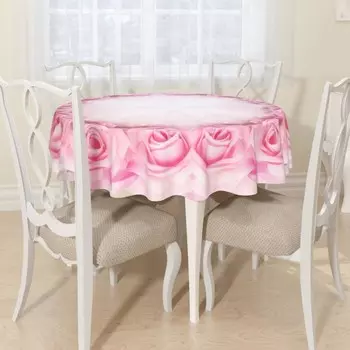 Скатерть круглая «Розовые мечты», размер D145 см