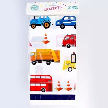 Скатерть одноразовая на стол «Машинки», 108180 см