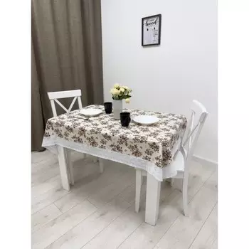 Скатерть Meiwa, прямоугольная, 122 х 152 см, цвет коричневый